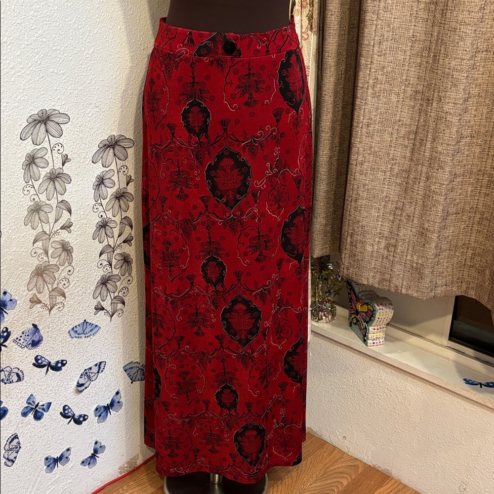 Vintage 1990’s Susan Lawrence red and black top and skirt set. Size S/M. - Picture 7 of 17